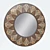 Elegant Art Deco Circle Mirror 3D model small image 1