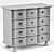Contemporary Black Bowfront Chest 3D model small image 3