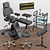 Tattoo Studio Furniture Set 3D model small image 1