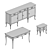 Galimberti Nino Furniture Set 3D model small image 3