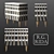 Trompe l'oeil Agra Glass Cabinets 3D model small image 1