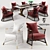 Luxury Visionnaire IPE Cavalli Dining Set 3D model small image 1