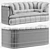 Isle D'Palm 3-Seater Sofa: Modern Comfort at its Finest 3D model small image 3