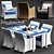 Luxury Outdoor Set: Dolcefarniente SCAURI Armchair and PALINURO Table 3D model small image 1