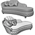 Sophisticated Sipario Sofa Bed 3D model small image 3