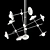 Disc Turbaya SS-9 Chandelier - Elegant Metal and Glass Lighting 3D model small image 2