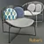 Hamptons-inspired Rattan Armchair 3D model small image 1