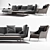 Flexform Evergreen Sofa Set: Boss Armchair, Gipsy Table & Vibia I.Cono Lamp 3D model small image 2