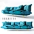 Seletti Comfy Blue Sofa: Modern Design, Ultimate Comfort 3D model small image 1