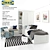 IKEA BRIMNES & STOCKHOLM: Daybed with Drawers & Handmade Stripe Rug 3D model small image 1