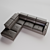 GALA Camelia: Stylish Corner Sofa with Sleeping Function 3D model small image 2