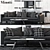 Modern Minotti Set with Pollock Sofa and Dalton Shelf 3D model small image 1