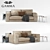 Vintage Leather Richmond Sofas 3D model small image 1