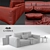 Vintage Leather Richmond Sofas 3D model small image 3