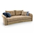 Elegant Dusty Blue Madame Sofa 3D model small image 1