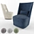 Italian Armchair: Alberta Salotti VIVIEN 3D model small image 1