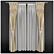 Elegant Pair of Decorative Curtains 3D model small image 2