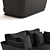 Contemporary 2 Seater Fabric Sofa 3D model small image 2