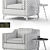 Worthington Armchair: Timeless Elegance & Comfort 3D model small image 3