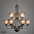 Bronze Bennington 9-Light Chandelier 3D model small image 1