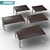 Title: Bent Executive Meeting Tables 3D model small image 1