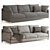  Modern Living Divani Chemise Sofa 3D model small image 3