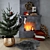 Festive Fireplace: Christmas Decor 3D model small image 1