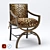 Glamorous Leopard-Print Armchair 3D model small image 1