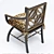 Glamorous Leopard-Print Armchair 3D model small image 2