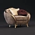 Luxurious Goldcomfort Paradise Armchair 3D model small image 1