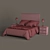 Title: Undredal Bedroom Set with Black Bed Frame, Two-Drawer Dresser, and Brass Table Lamp 3D model small image 3