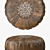 Exquisite Moroccan Leather Pouf 3D model small image 3