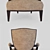 Elegant Shield Back Lounge Chair 3D model small image 2