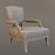 Elegant Shield Back Lounge Chair 3D model small image 3