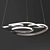Modern LED Chandelier - 120cm/55cm 3D model small image 3