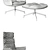 Title: Modern Leather Arva Lounge 3D model small image 3
