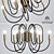 Modern 12-Light Black Inspiration Pendant 3D model small image 1