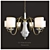 Elegant Porcelain Chandelier 3D model small image 1