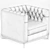 Trendy Fawn Mohair Cube Armchair 3D model small image 3