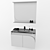 Sevillia 90: Elegant Bathroom Vanity & Mirror 3D model small image 3