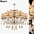 Elegant Crystal Pendant Chandelier 3D model small image 1
