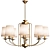 Elegant Beige Chandelier: Illuminate with Style! 3D model small image 1