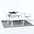 Versatile Scandinavian Dining Set 3D model small image 3