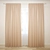 Straight Curtain & Voile 3D model small image 1