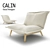 Calin Armchair: Stylish Metal Base, Cozy Pillow Detail 3D model small image 1