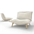 Calin Armchair: Stylish Metal Base, Cozy Pillow Detail 3D model small image 2