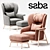 Saba Italia KEPI Armchair: Comfort and Style Combined 3D model small image 1