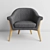 Nordik Arabella Dark Grey Armchair 3D model small image 2