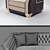 Berry Capitone Sofa and Armchair: Elegant PBR Design 3D model small image 3