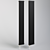 Sleek Black Vertical Mount Heater 3D model small image 1